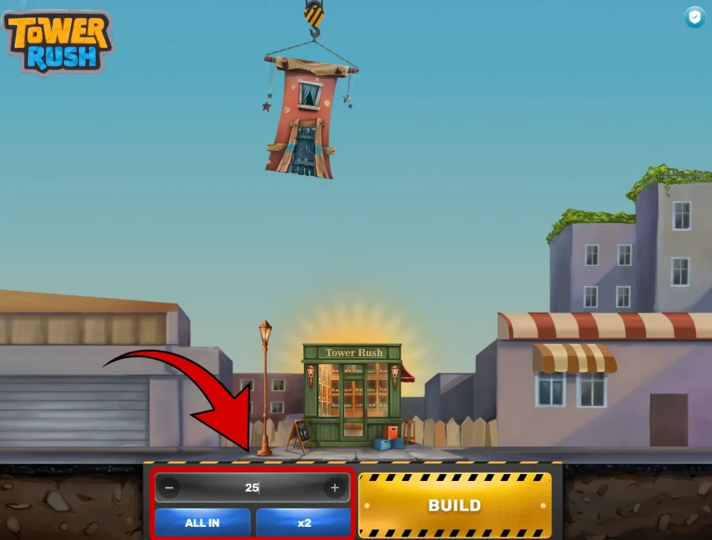 Tower Rush – Einsatz festlegen