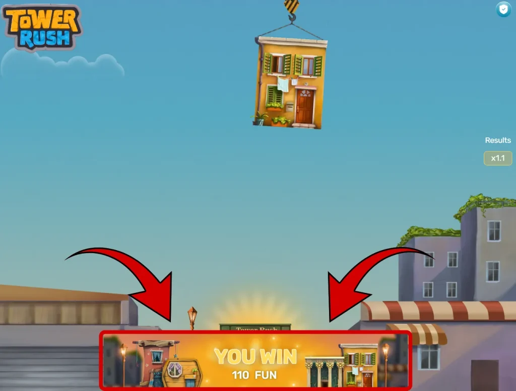 Tower Rush – Gewinnrunde