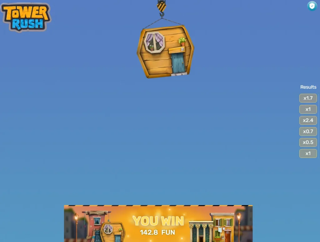 Tower Rush – Gewinn